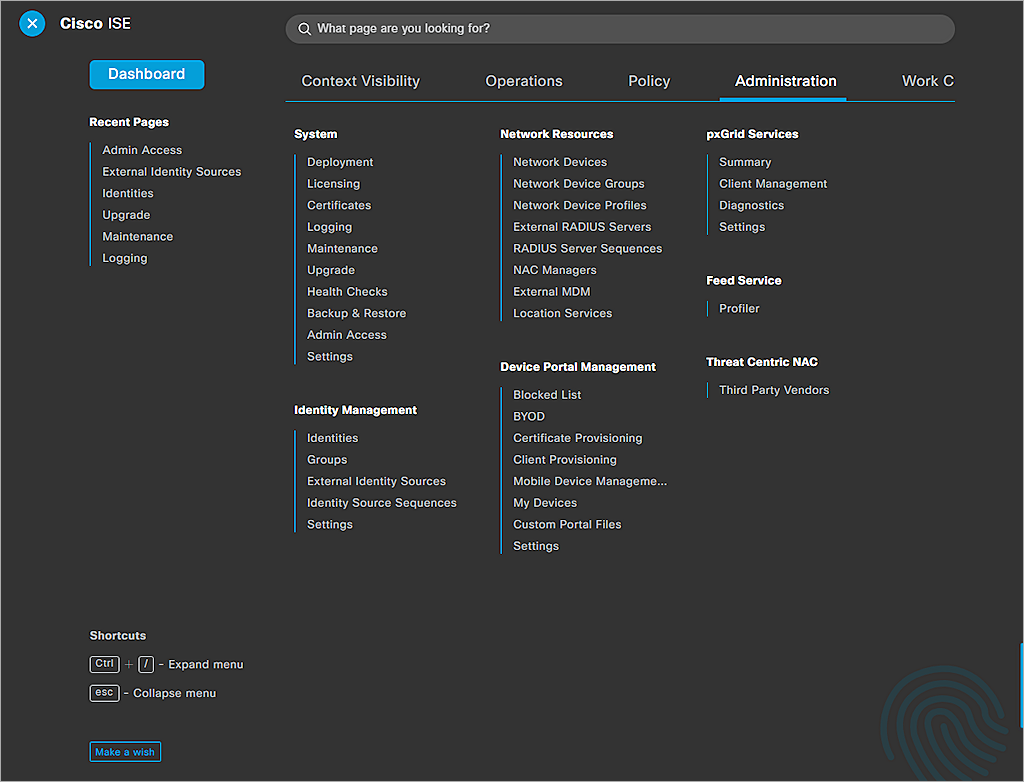 Screenshot of Cisco ISE, picture2